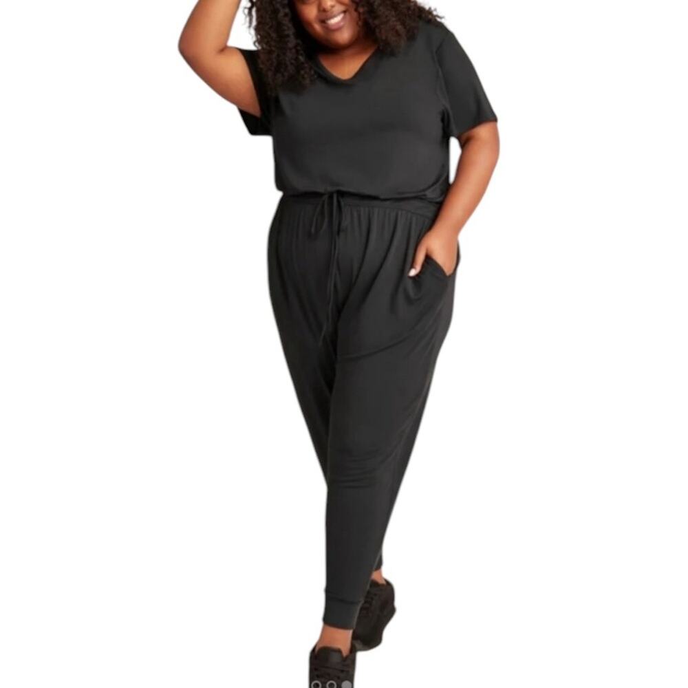 Knix Modal V-Neck Romper in Black - Size XXL